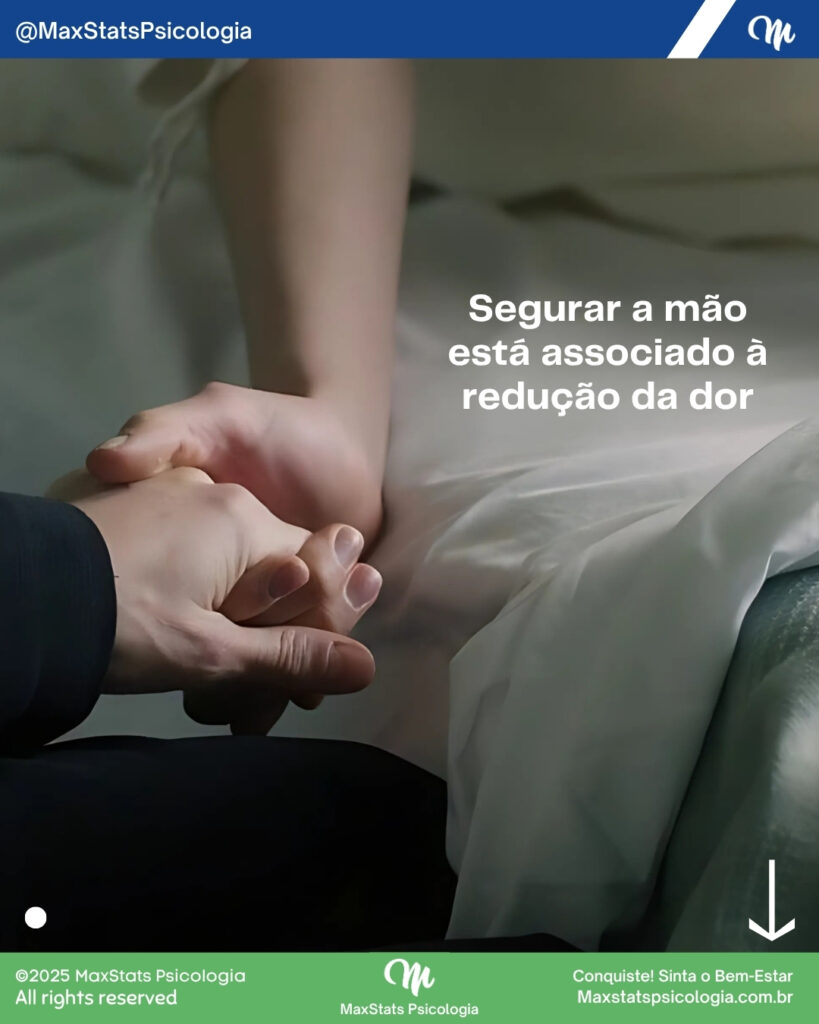 Casal segurando as mãos, demonstrando como o contato físico reduz a dor.